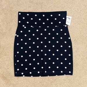 Navy Polka Dot Charlotte Russe Skirt